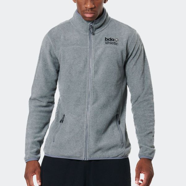 Body Action Full-Zip Polar Fleece Men's Jacket 073524-01-DarkMelangeGrey
